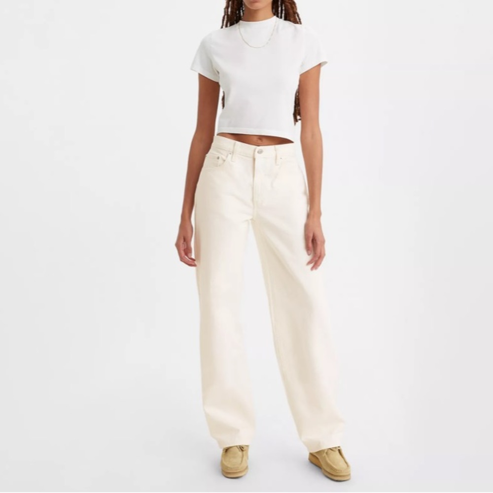 Levi’s Baggy Boot White Jeans NWT